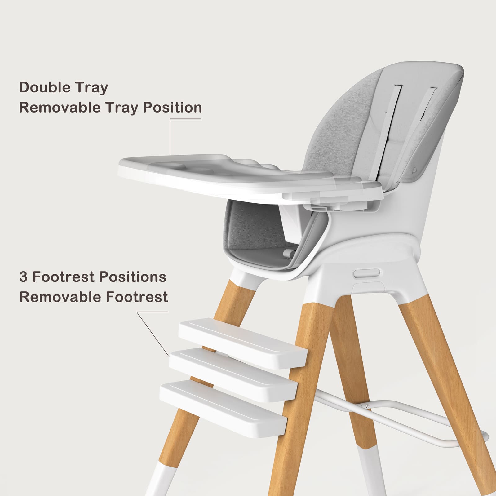 angelbliss-baby-high-chair-bhc01-hochstuhl-holz-grau-8-in-1 image 5