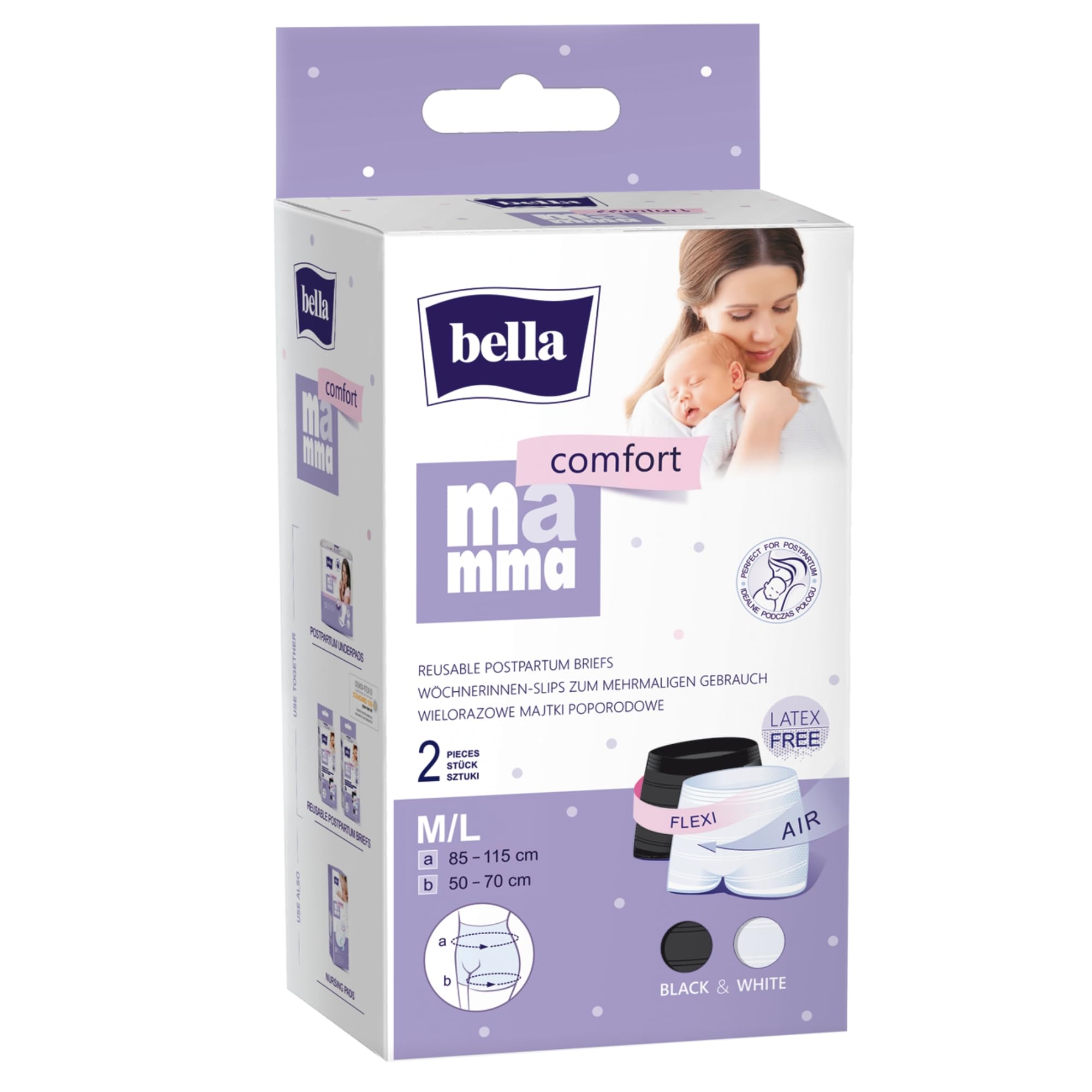 bella-mamma-comfort-wochenbett-slips-m-l-4er-pack-wei-schwarz image 7
