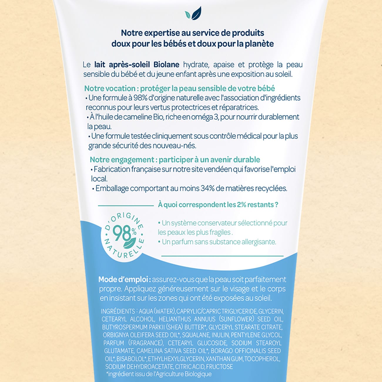biolane-le-solaire-after-sun-milch-100-ml-beruhigend-baby image 2