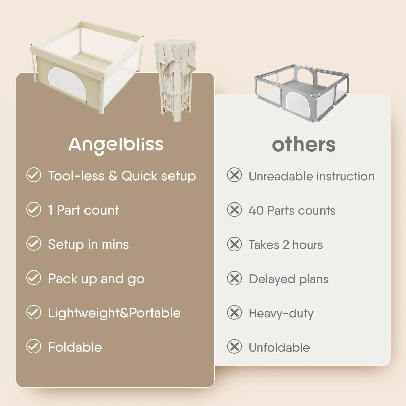 angelbliss-baby-playpen-bp05-laufstall-faltbar-mit-sonnendach image 5