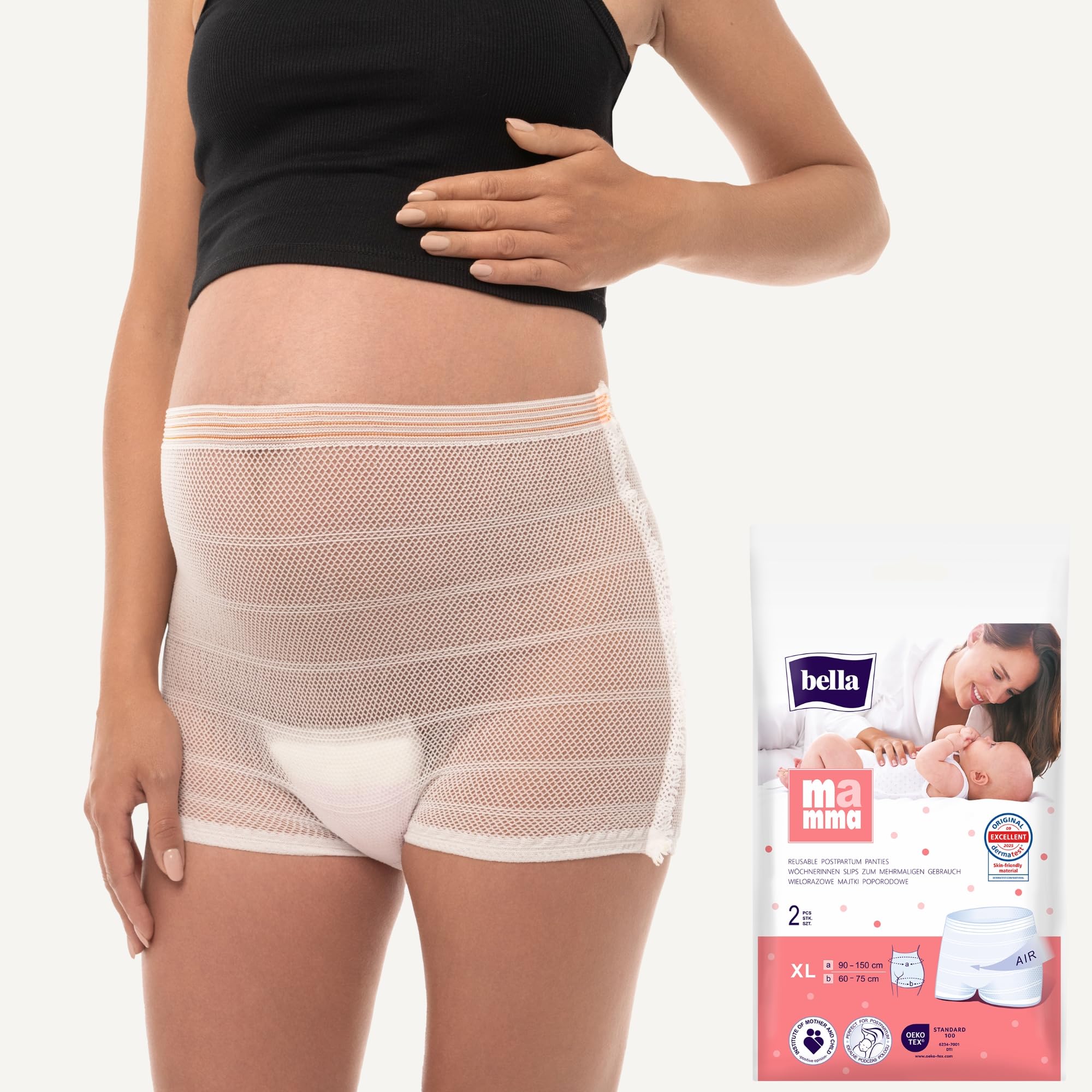 bella-mamma-soft-wochenbett-set-xl-45-einlagen-6-netzslips image 4