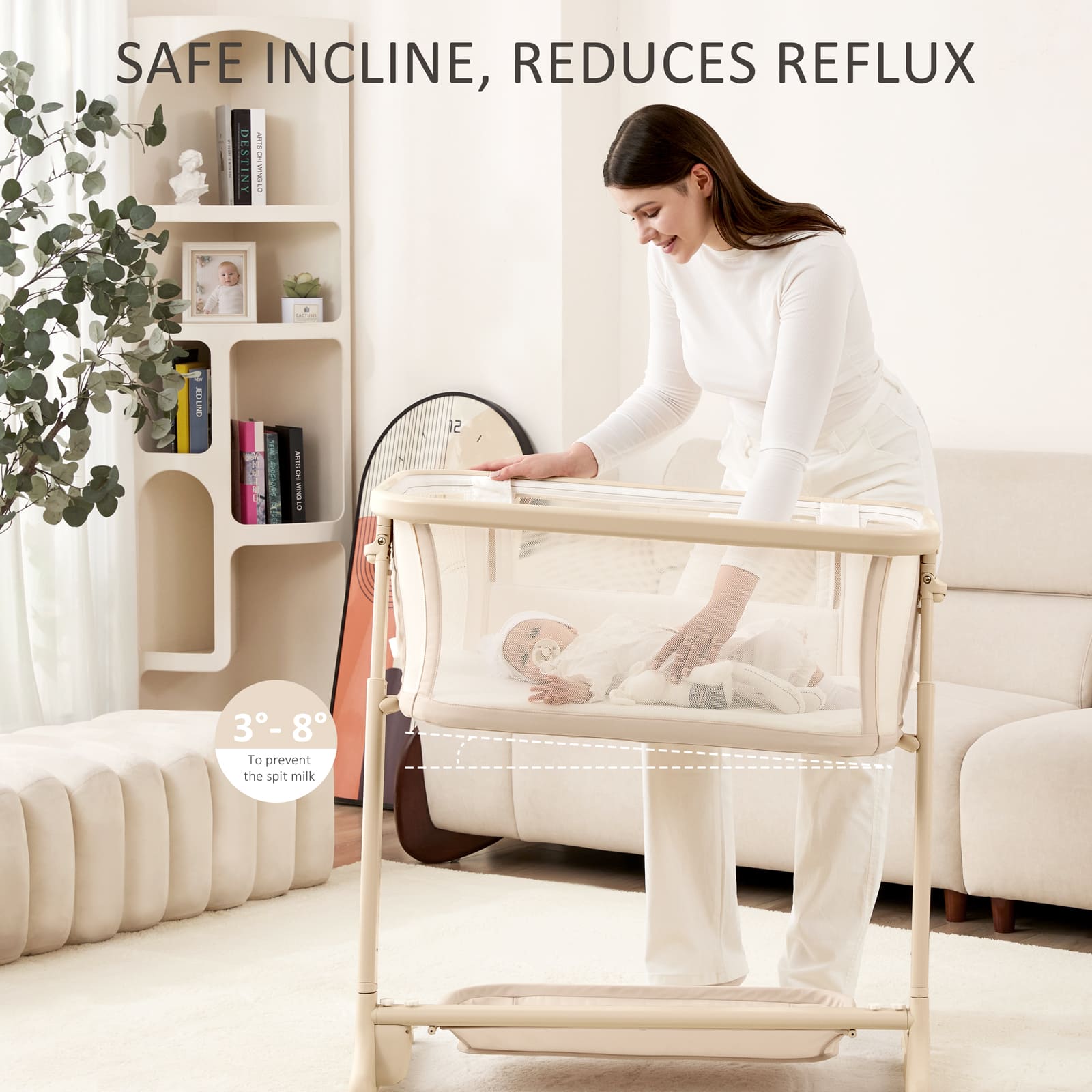 angelbliss-baby-bassinets-bn13-beistellbett-khaki-elektrisch-schaukelnd image 3