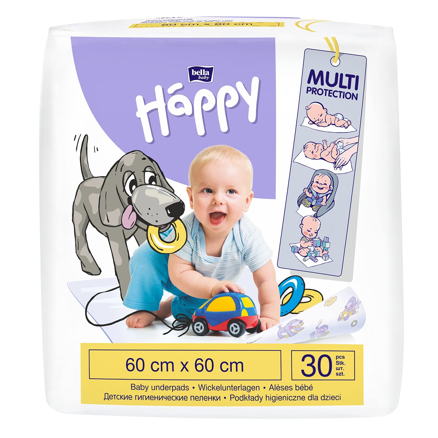 bella-baby-happy-wickelunterlagen-60x60-cm-60-st-ck-wasserdicht image 1
