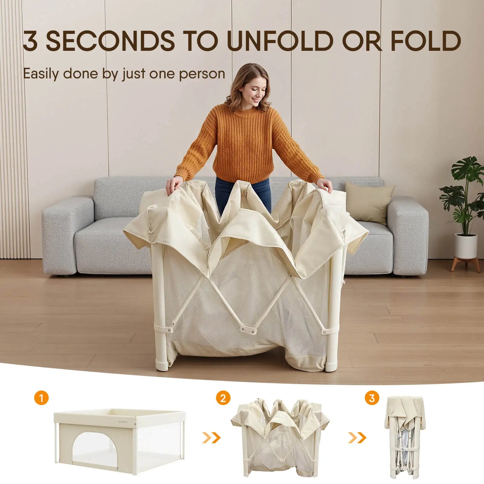 angelbliss-baby-playpen-bp05-laufstall-faltbar-mit-sonnendach image 3