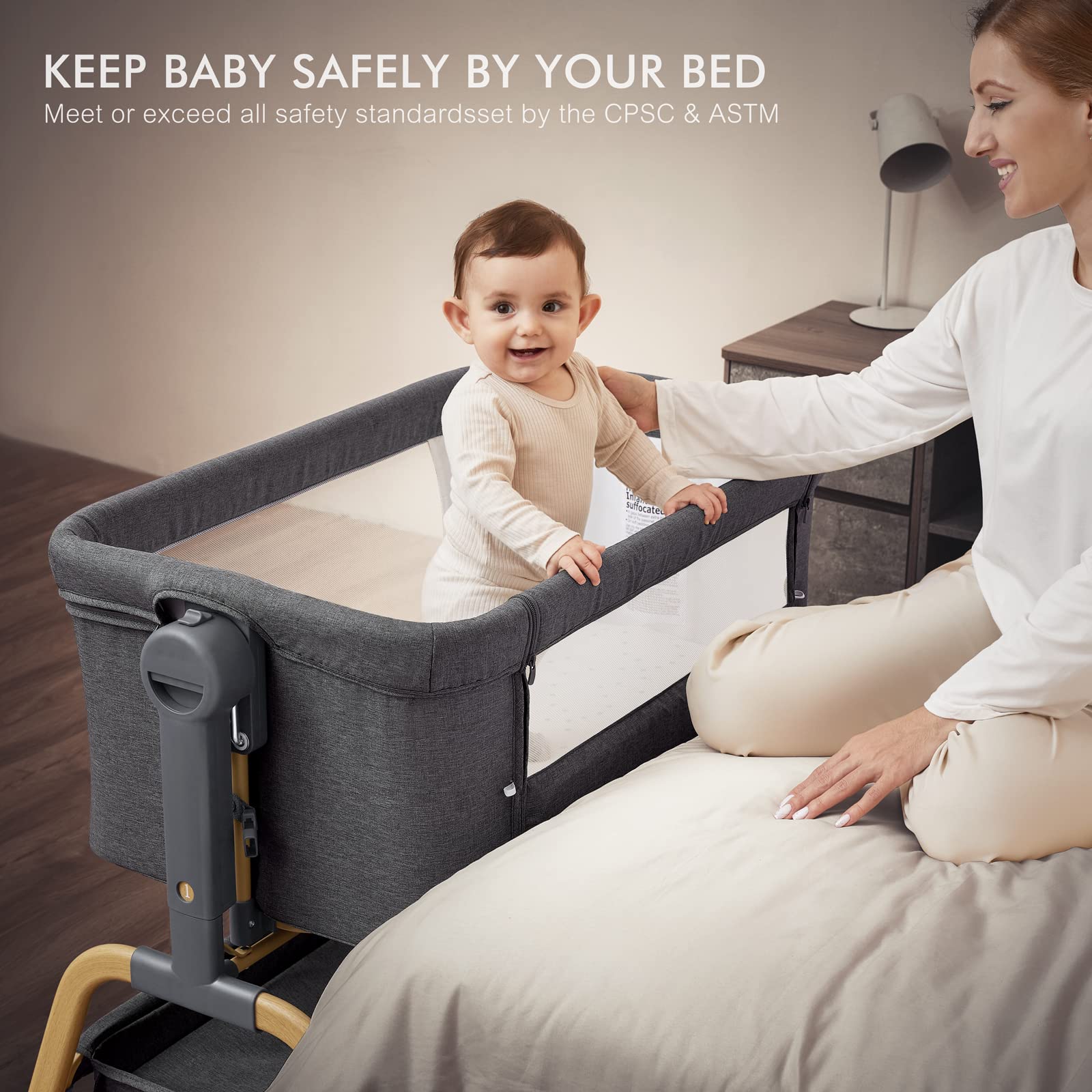 angelbliss-baby-bassinets-bn03-beistellbett-dunkelgrau-3in1 image 5