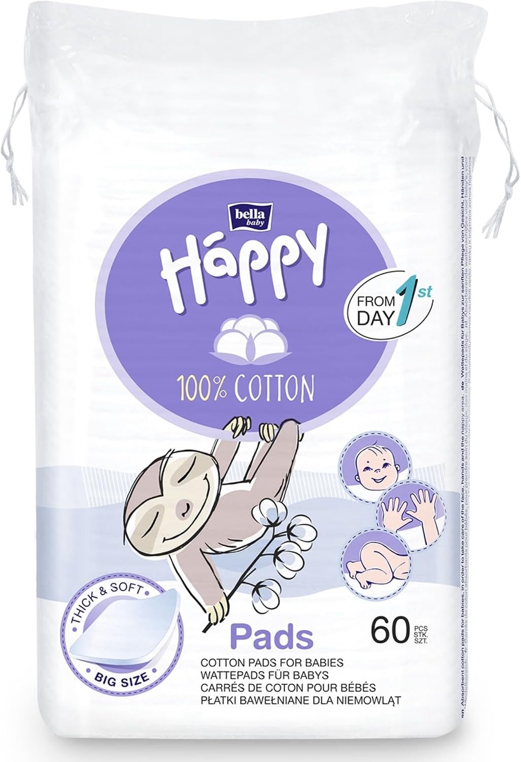 bella-baby-happy-wattepads-4x60-baumwolle-9x11cm image 4