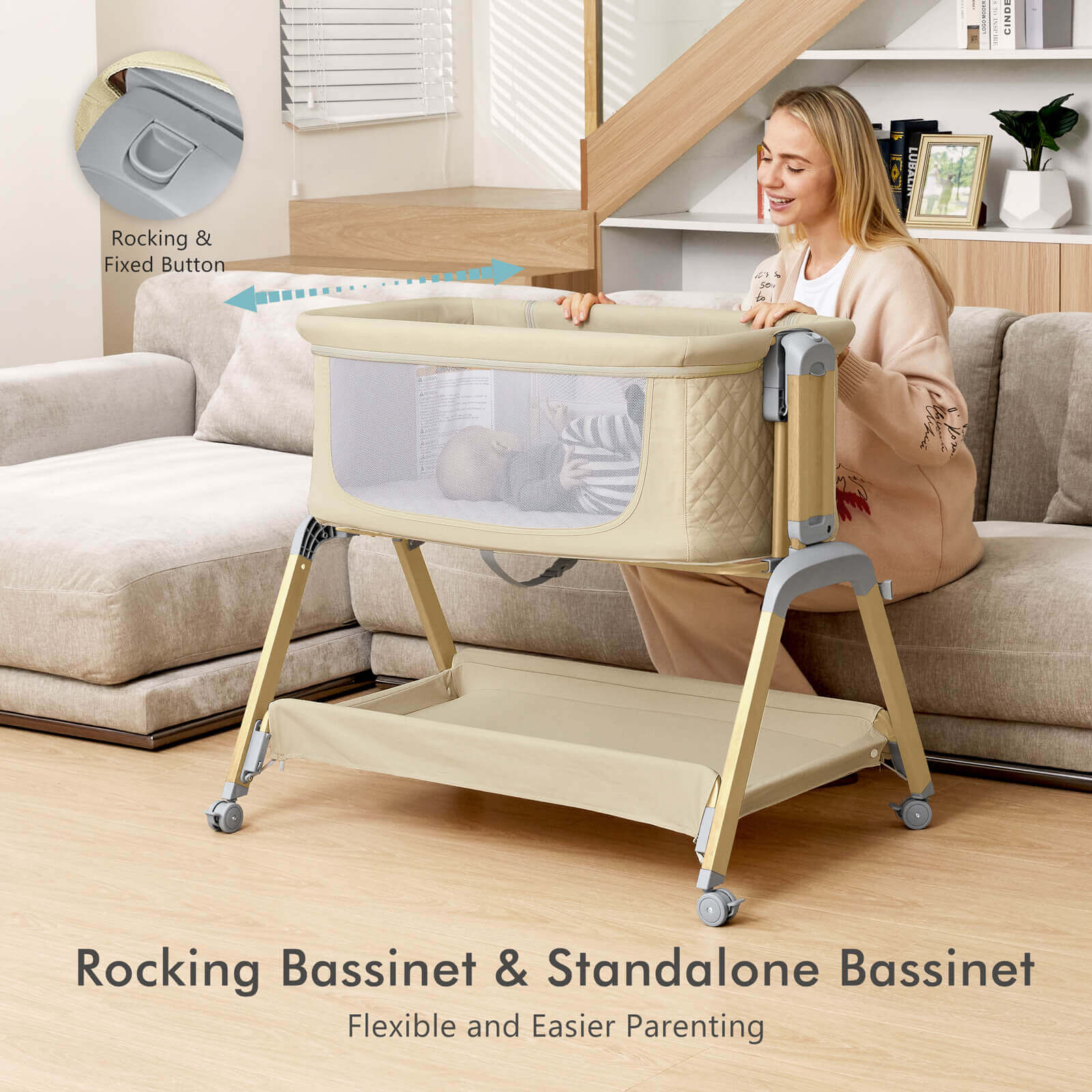 angelbliss-baby-bassinets-bn08-beistellbett-beige-3in1 image 6