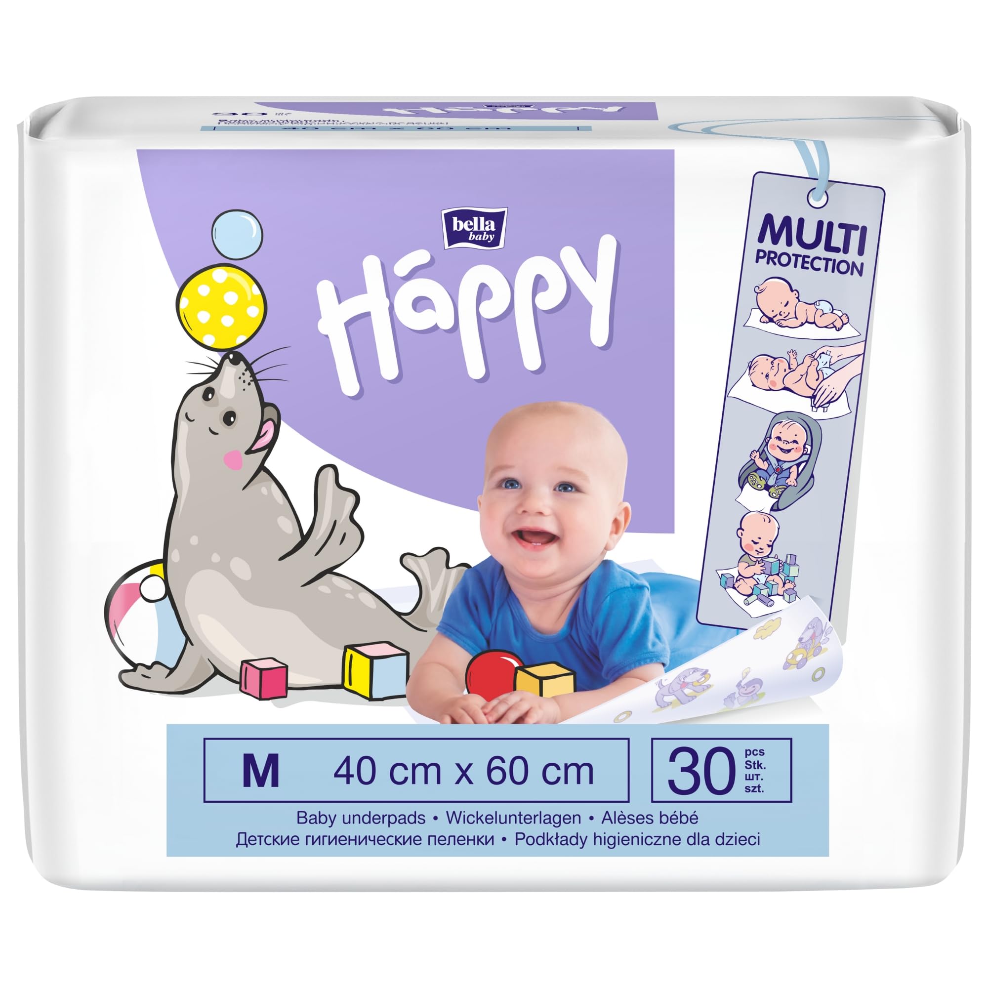 bella-baby-happy-wickelunterlagen-40x60-einweg-60-st-ck-wasserdicht image 1