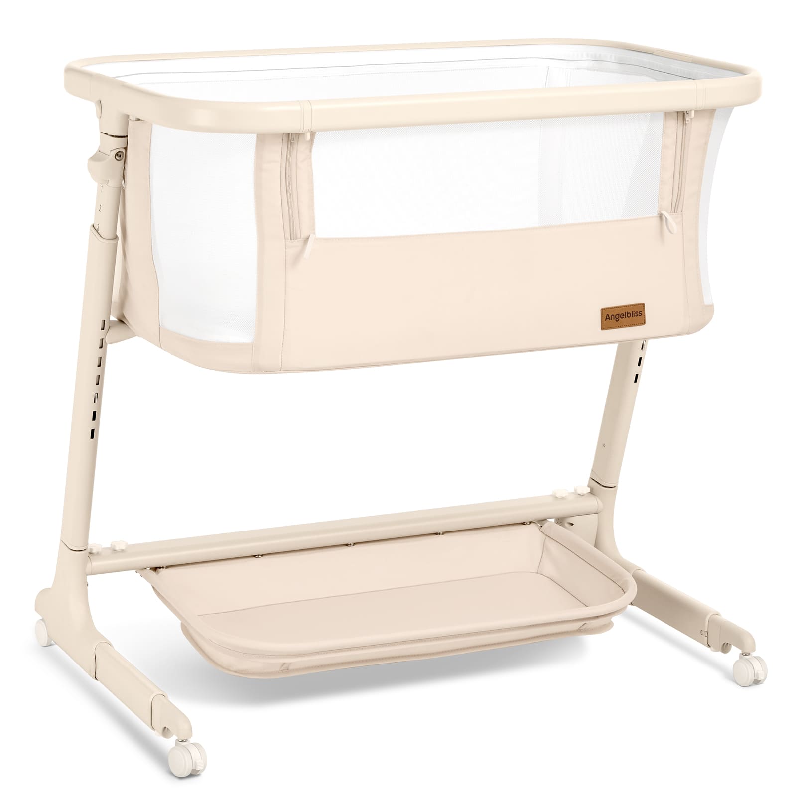 angelbliss-baby-bassinets-bn13-beistellbett-khaki-elektrisch-schaukelnd image 1