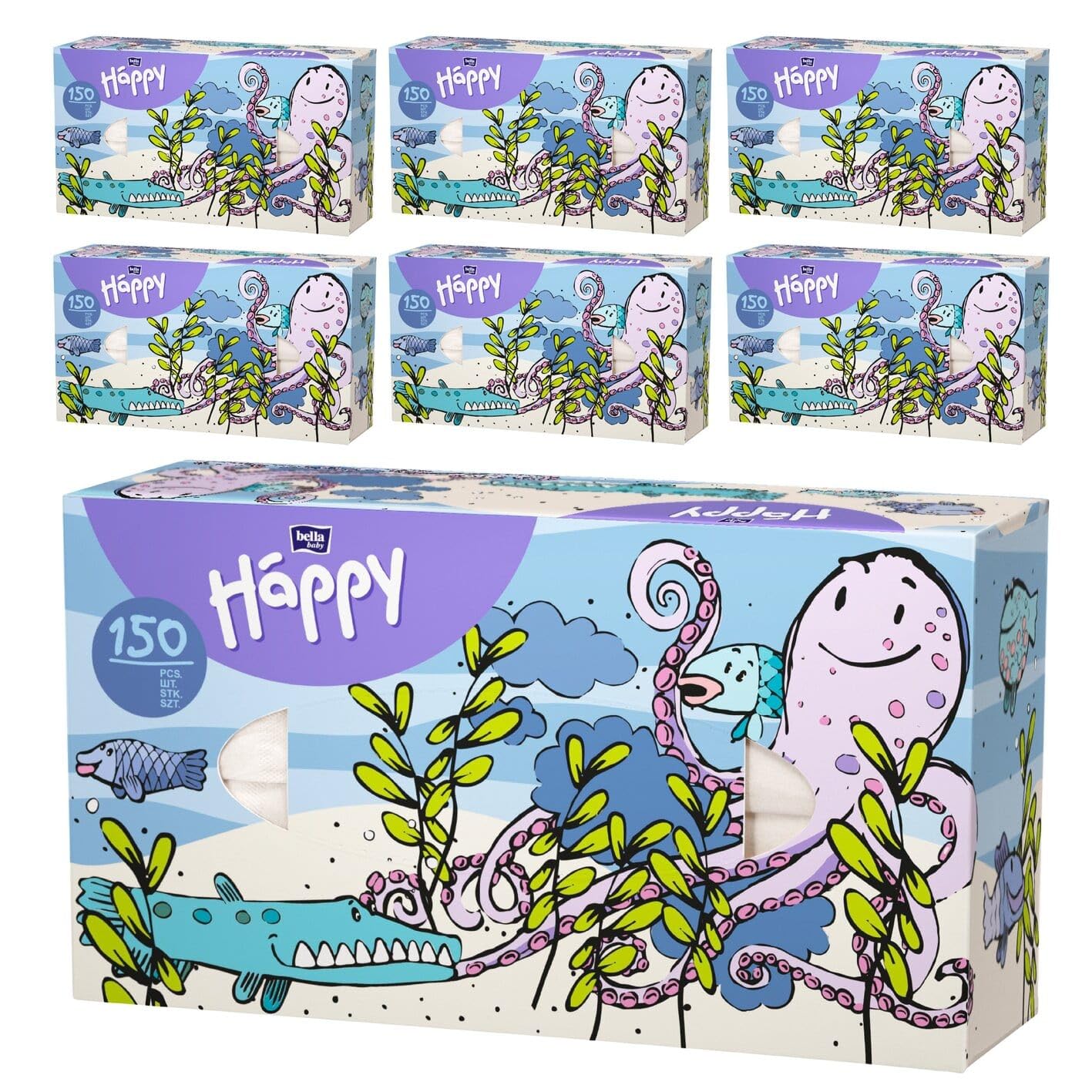 bella-baby-happy-taschent-cher-box-oktopus-7x150-stk-2-lagig image 1
