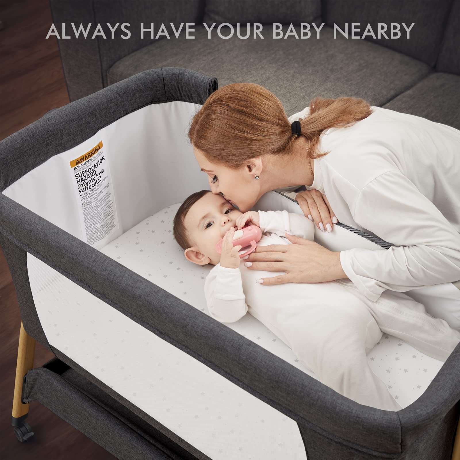 angelbliss-baby-bassinets-bn03-beistellbett-dunkelgrau-3in1 image 4