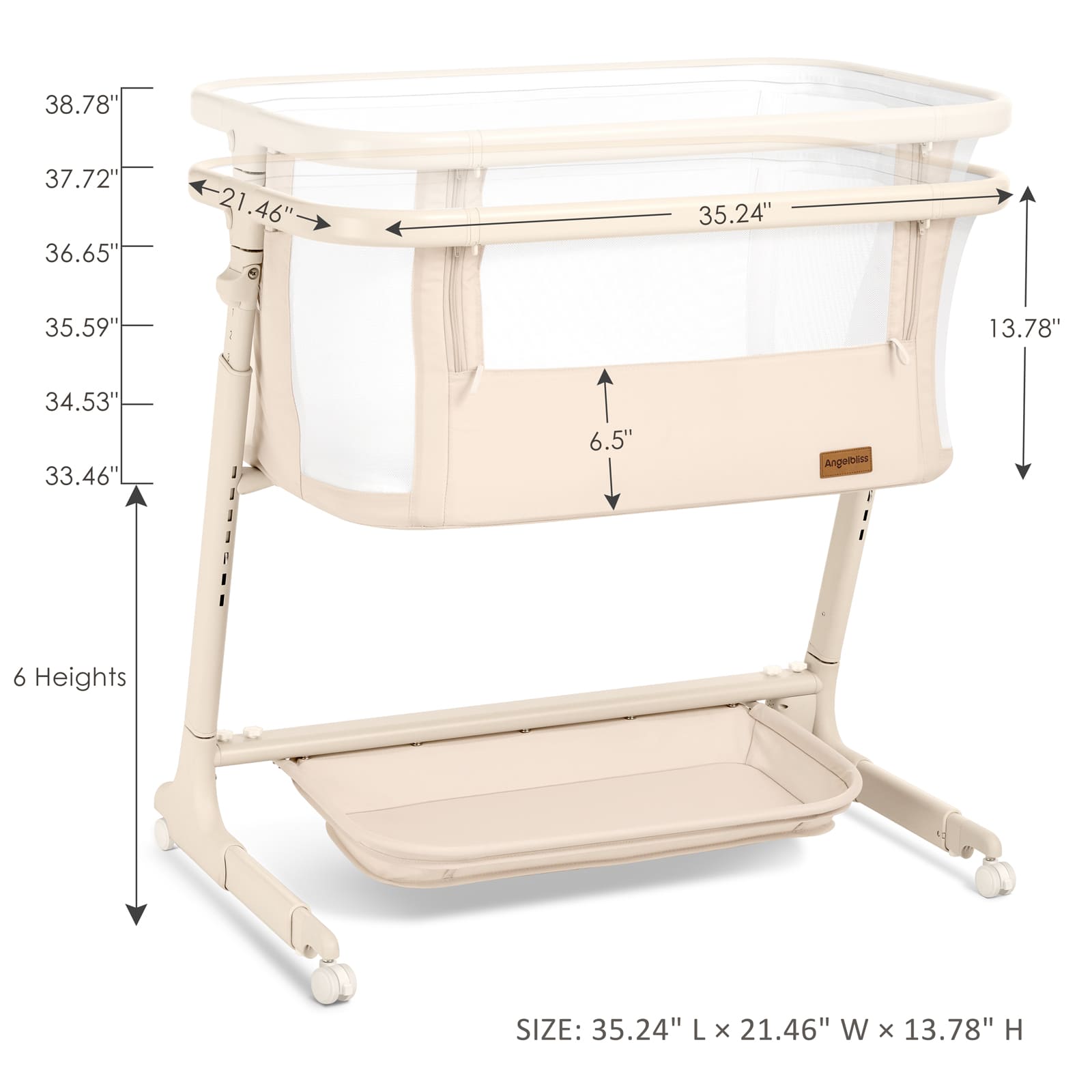 angelbliss-baby-bassinets-bn13-beistellbett-khaki-elektrisch-schaukelnd image 8