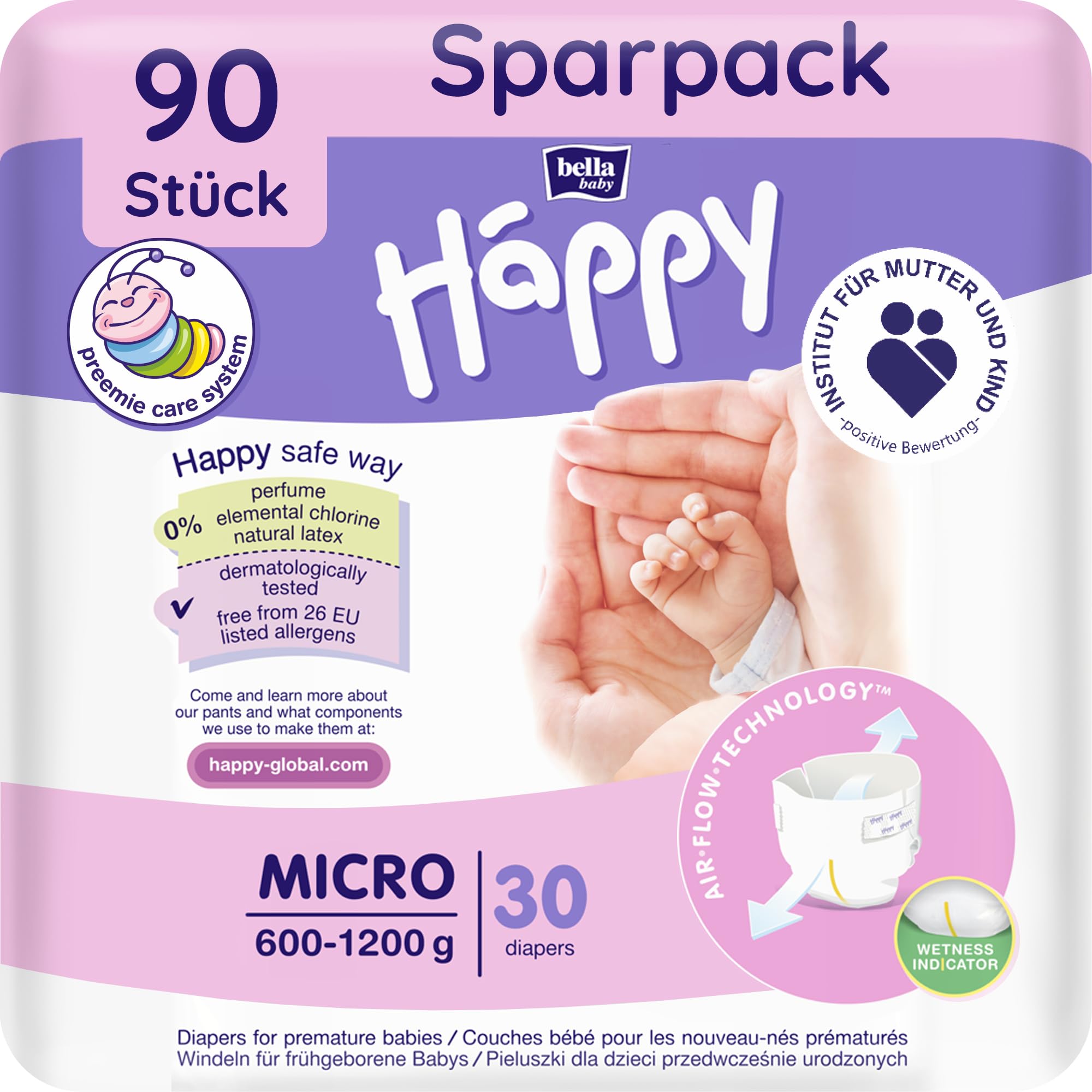 bella-baby-happy-fr-hchen-windeln-micro-600-1200g-90-stk-parf-mfrei image 1