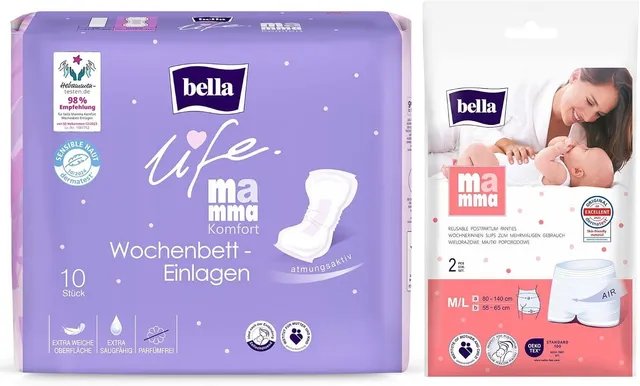 bella-life-mamma-komfort-wochenbetteinlagen-30-6-slips-m-l image 1