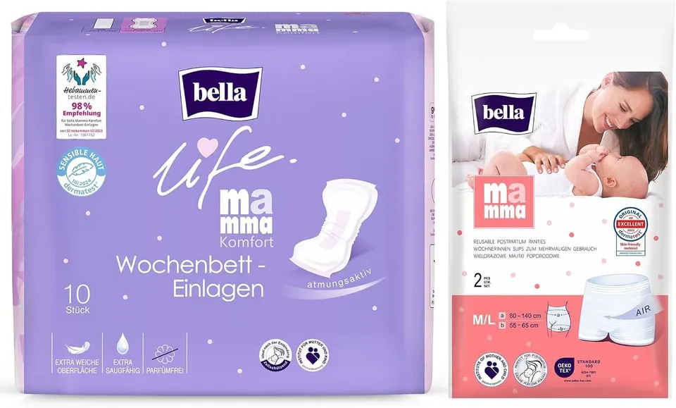 bella-life-mamma-komfort-wochenbetteinlagen-30-6-slips-m-l image 1