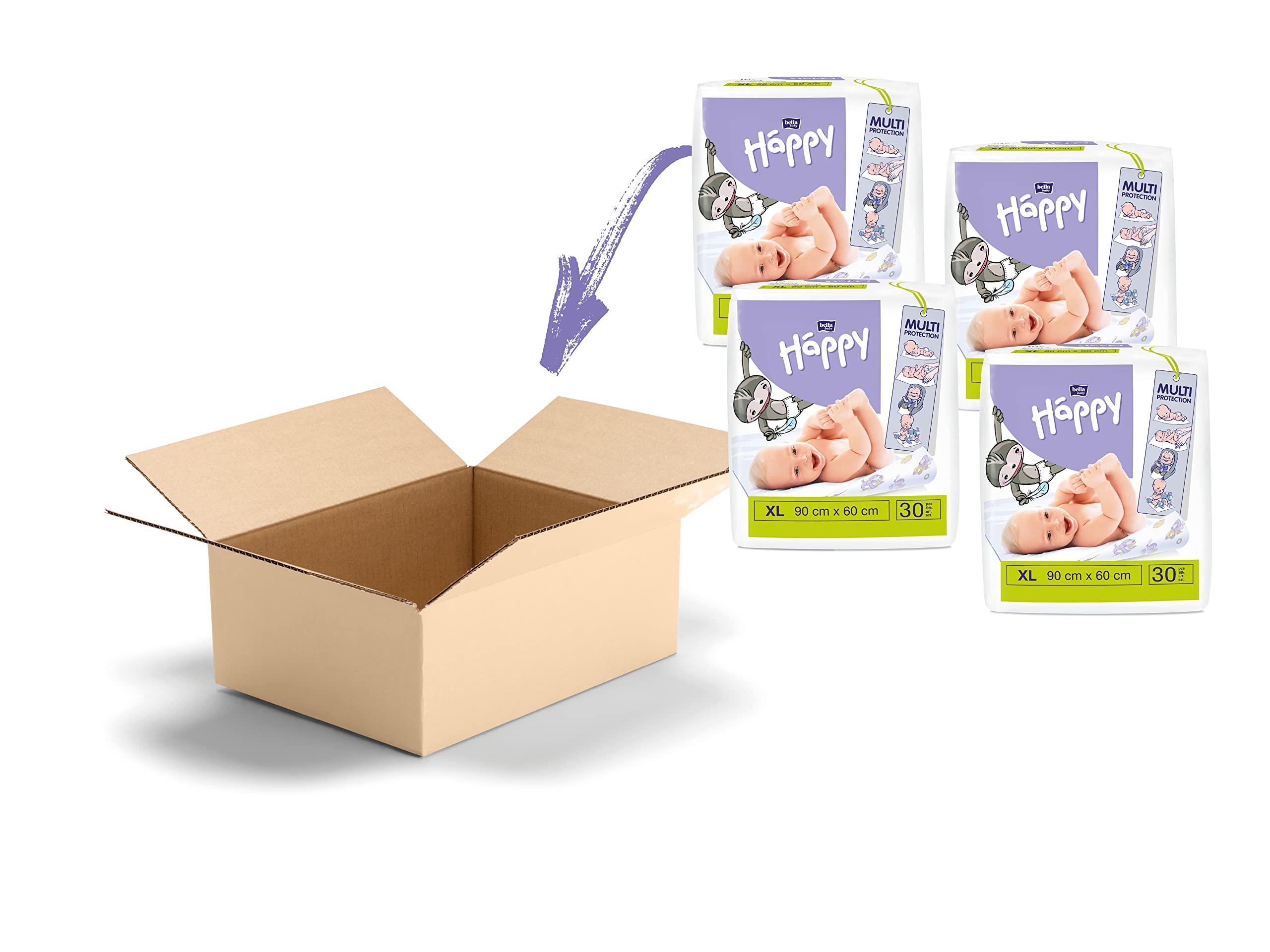 bella-baby-happy-wickelunterlagen-xl-90x60-wasserdicht-40-st-ck image 2
