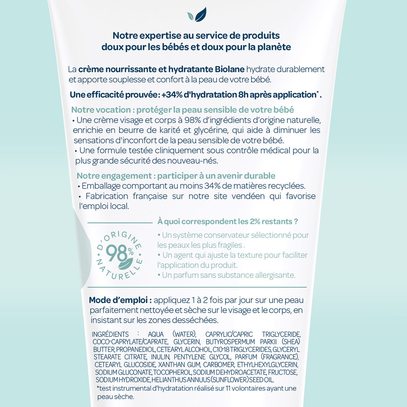 biolane-le-soin-feuchtigkeitscreme-baby-pflegecreme-100-ml image 2