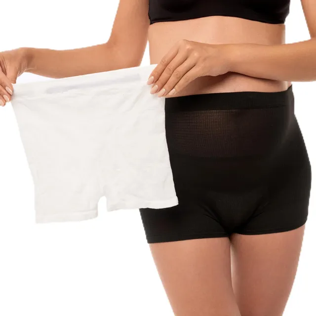 bella-mamma-comfort-wochenbett-slips-m-l-4er-pack-wei-schwarz image 1