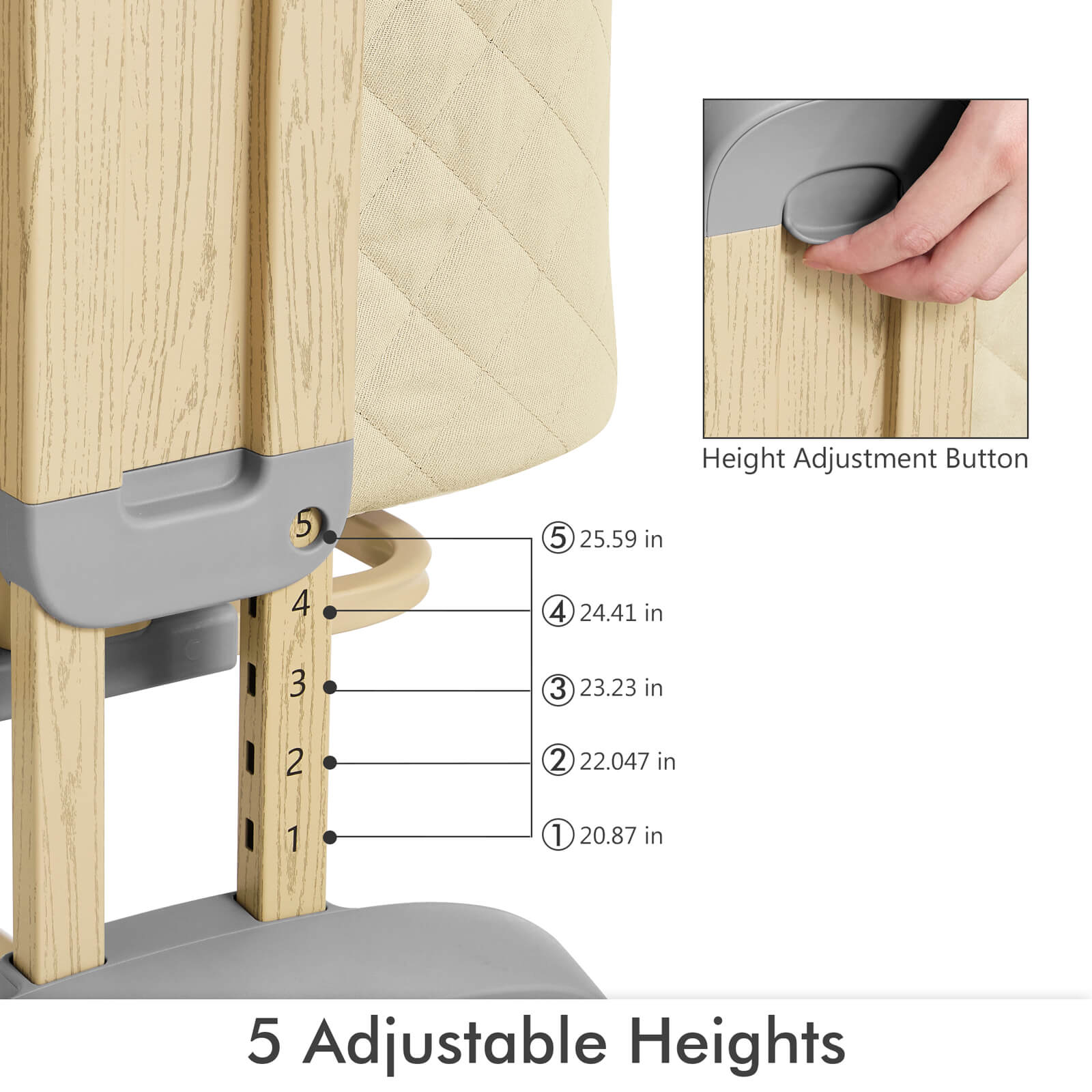angelbliss-baby-bassinets-bn08-beistellbett-beige-3in1 image 3