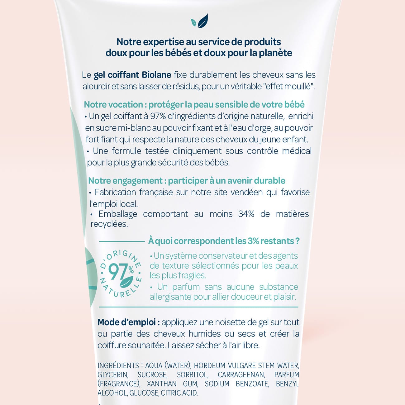 biolane-gel-coiffant-kinder-haargel-100-ml-wet-look image 2