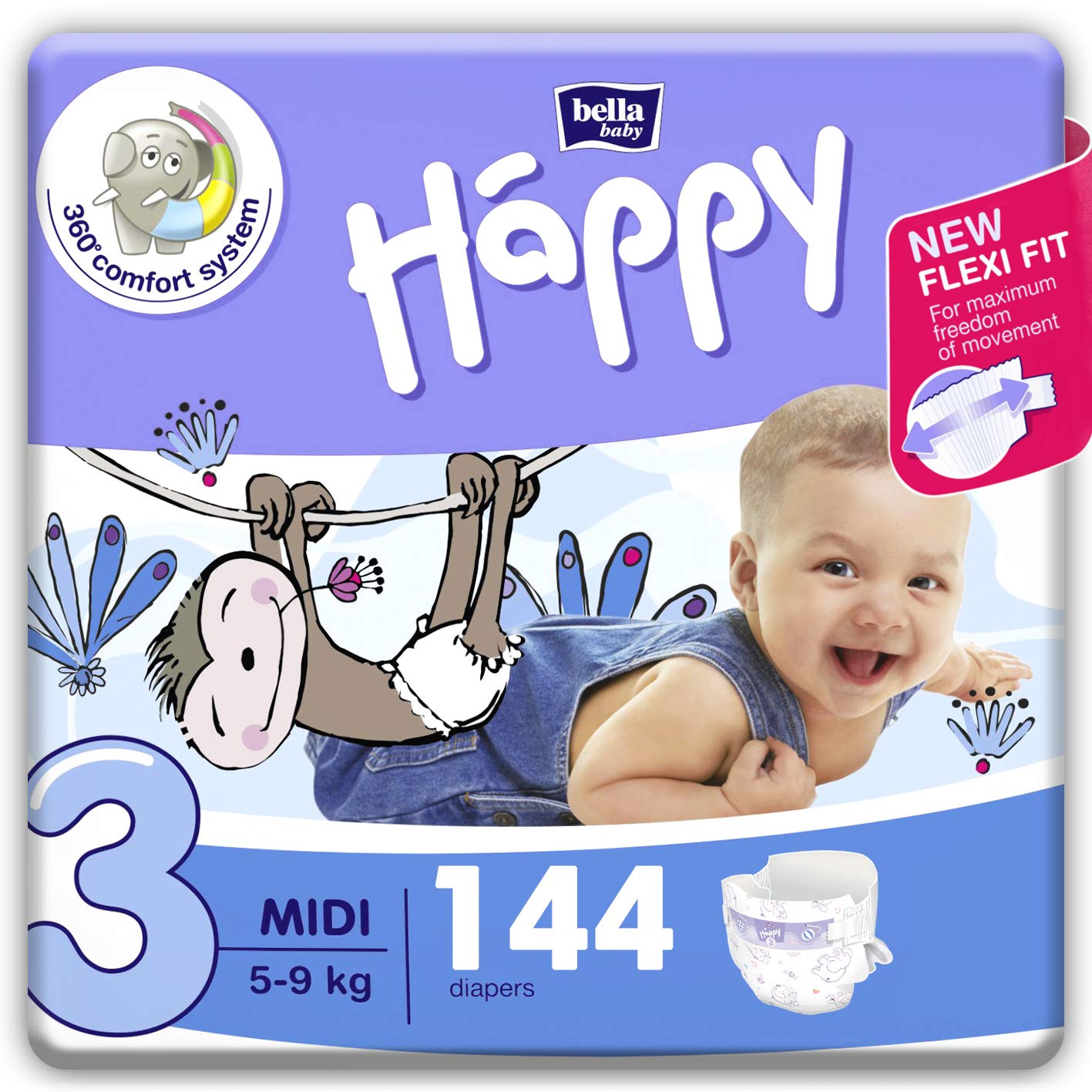 bella-baby-happy-windeln-gr-2-mini-3-6-kg-156-stk-happy-box image 2
