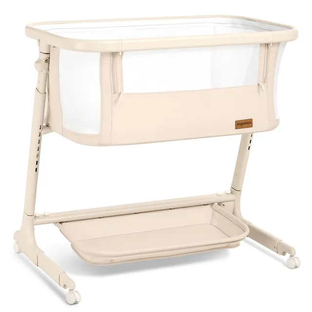 angelbliss-baby-bassinets-bn13-beistellbett-khaki-elektrisch-schaukelnd image 1